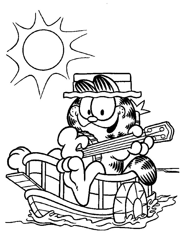 Plansa de colorat cu Garfield 12 4